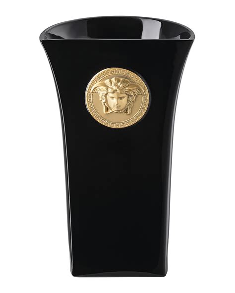 versace black vase|Versace vase for sale.